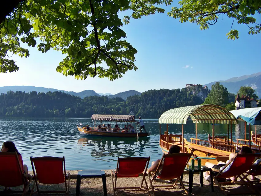 Boats on Lake Bled